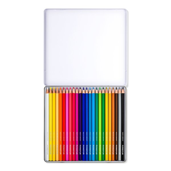 STAEDTLER värikynät 24 kpl lajitelma metallikotelossa STAEDTLER värikynät 24 kpl lajitelma metallikotelossa