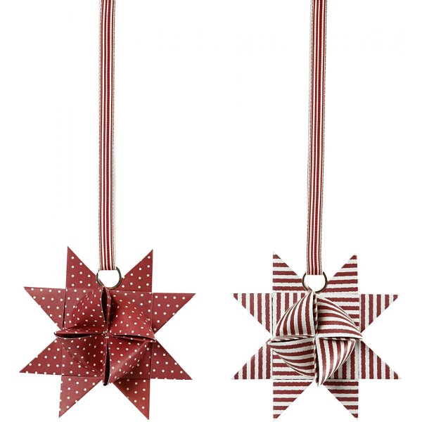 Thtinauhat - punainen - valkoinen - 6,5+11,5 cm - 60 nauhaa