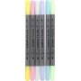 Tekstiilimerkit - pastellivrit - 6 kpl