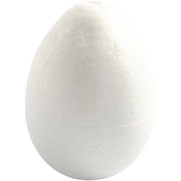 Frigolit munat - Valkoinen - K10 cm - 5 kpl