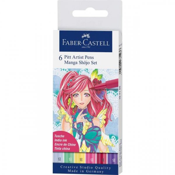 Piirustuskynsarja PITT Artist Brush Manga Shojo - 6 kyn