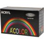 Koulumaali - Akryyli - sekavrit - kiiltv - 10 x 100 ml