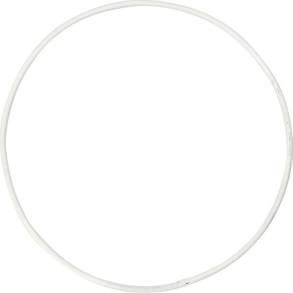 Metallirengas - valkoinen - 10 cm - 10 kpl