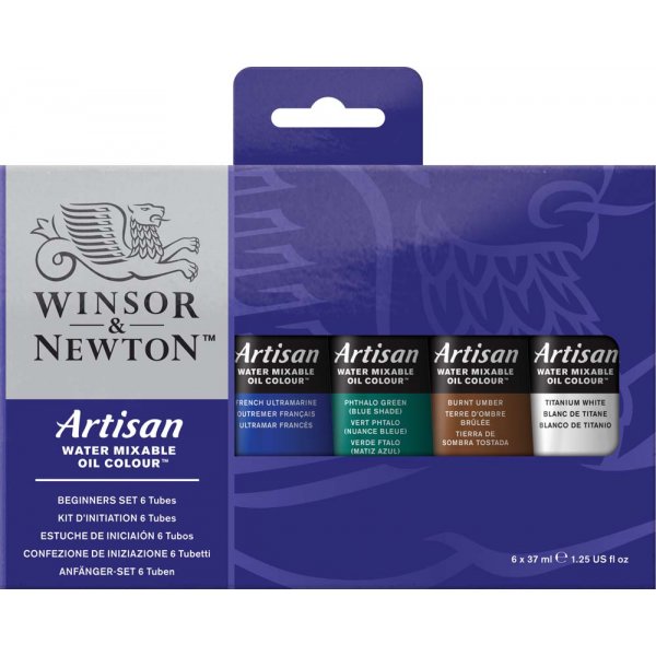 ljymaali W&N Artisan Vesiliukoinen - Aloittelijasarja 6x37 ml