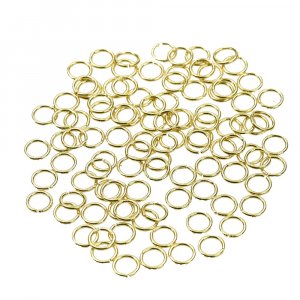 Sormuslenkki 5 x 0,7 mm - kullattu 100 kpl. pyöristää Sormuslenkki 5 x 0,7 mm - kullattu 100 kpl. pyöristää
