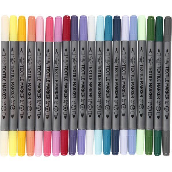 Tekstiilimerkit - tydentvt vrit - 20 kpl