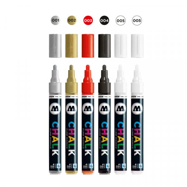 Merkkisarja Chalk 4mm 6 kyn - Basic