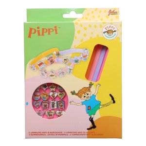 Peppi Pitk�tossu -rannekorusetti - 3 rannekorua ja 18 riipusta