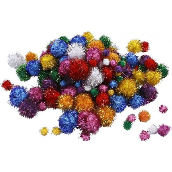 Pomponit - kirkkaat vrit - glitter - 62 g