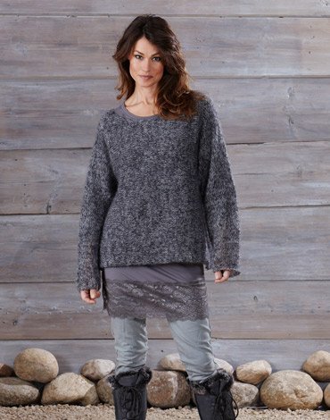 Neulekuvio - Neulepusero poikki ja kaulus