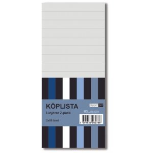 Ostoslista - Viivoitettu - 2 kpl