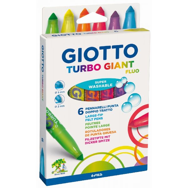 Merkintkynt Giotto Turbo Giant Fluorescent - 6 kpl