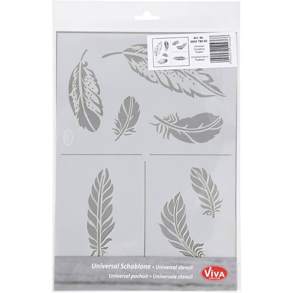 Stensiili - höyhen - A4 Stensiili - höyhen - A4