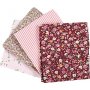 Patchwork kangas - pinkki - 4 kpl