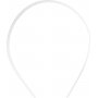 Diadem - 13 mm - valkoinen - 5 kpl