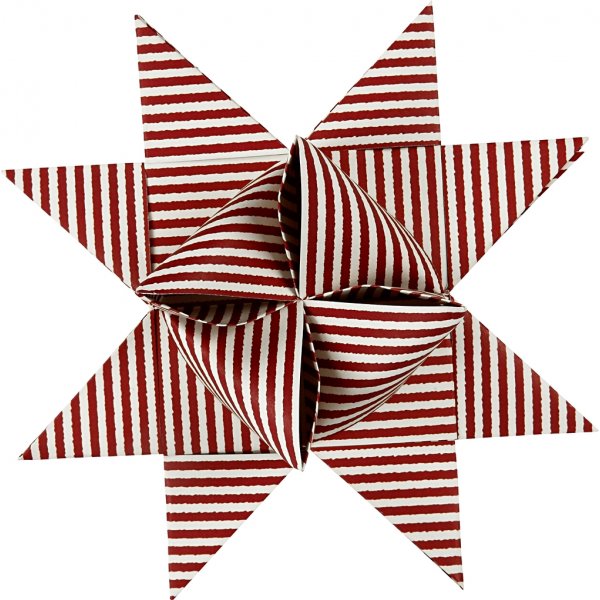 Thtinauhat - punainen - valkoinen - 18 cm - 40 nauhaa