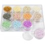 Rocaille-helmet - pastellivrit - 12 x 17 g