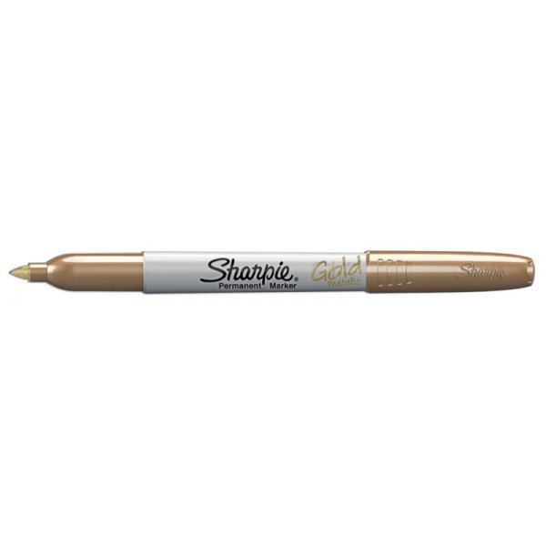 Fiber Pen Sharpie - Pysyv Marker Fine - Metallic Gold
