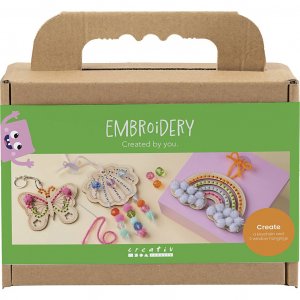 Mini DIY-setti kirjonta puiset hahmot perhos-simpukka sateenkaari sekoitusv�rej�