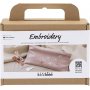 Mini DIY Kit Embroidery - plyinen ruusu - Kirjekuoripussi