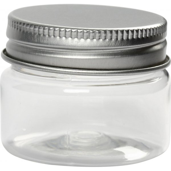 Muovipurkki kannella - 35 ml - 10 kpl