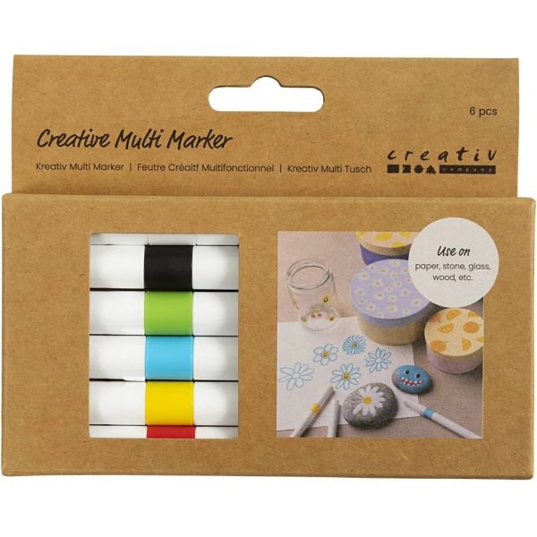 Kreativ Multi Marker, sekavrej, krki 4 mm, 6 kpl