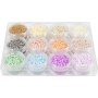 Rocaille-helmet - pastellivrit - 12 x 17 g