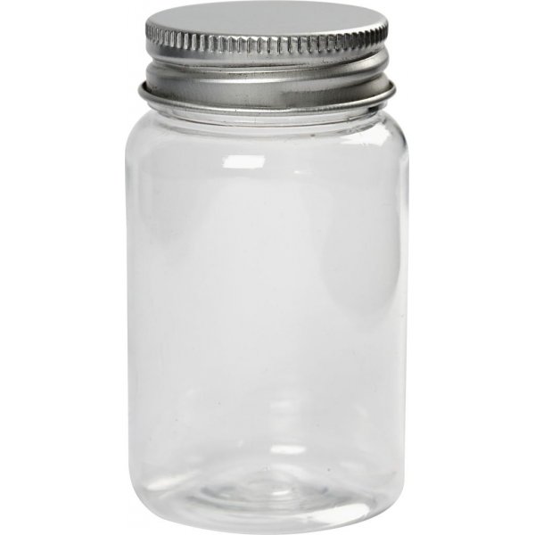Muovipurkki kannella - 100 ml - 10 kpl