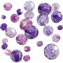 Harmony viisteiset muovihelmet - sekoitettu - violetti - 45 g