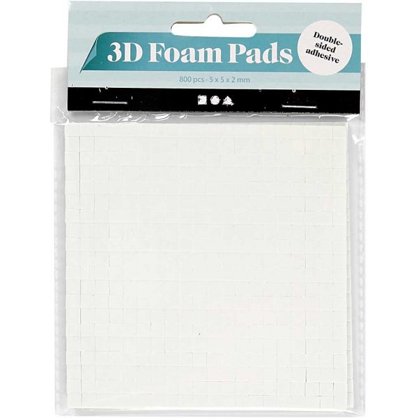 Kiinnitystyynyt 3D - valkoinen - 2 x 400 kpl Kiinnitystyynyt 3D - valkoinen - 2 x 400 kpl