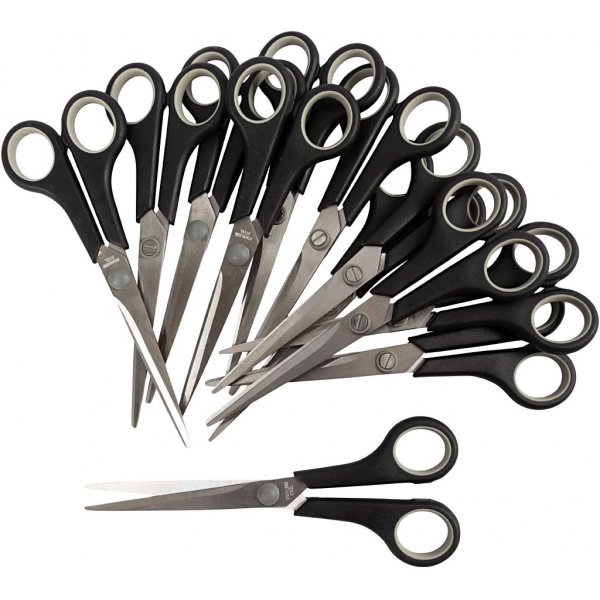 Lasten sakset - oikea ja vasen - 17 cm - 12 kpl