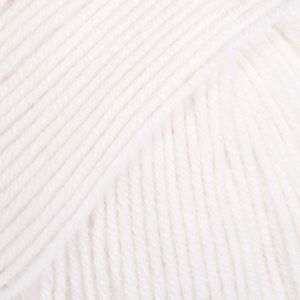 DROPS Baby Merino Uni Color lanka - 50g - Valkoinen (01) DROPS Baby Merino Uni Color lanka - 50g - Valkoinen (01)