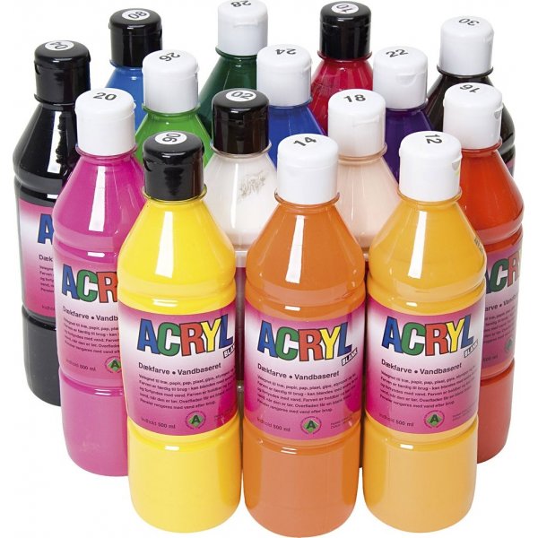 Akryylimaali - pvrit - 15x500 ml