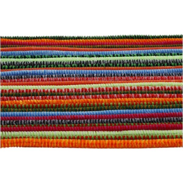 Putkenpuhdistusaine - 6 mm - sekavärit - raidallinen - 30 kpl Putkenpuhdistusaine - 6 mm - sekavärit - raidallinen - 30 kpl