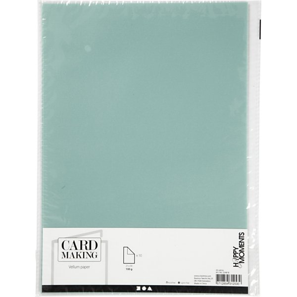 Vellum-paperi - vaaleansininen - A4 - 10 arkkia