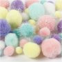Pomponit - pastellivrit - glitter - 400 g