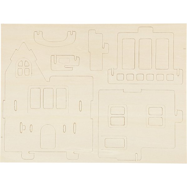 3D Rakennushahmo - Talo parvekkeella