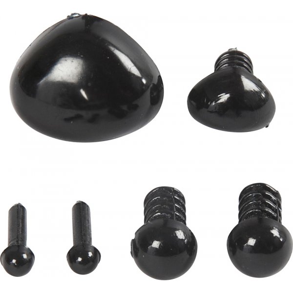 Silmät ja nenät mallinnukseen - musta Silmät ja nenät mallinnukseen - musta