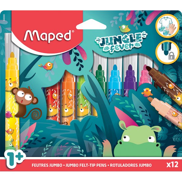 Kuitukynsarja - Maped - 12 pestv kyn Jumbo Jungle Fever