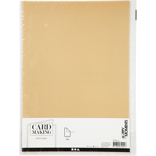 Vellum-paperi - luonnollinen - A4 - 10 arkkia