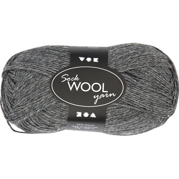 Sukkalanka - tummanharmaa - 50 g