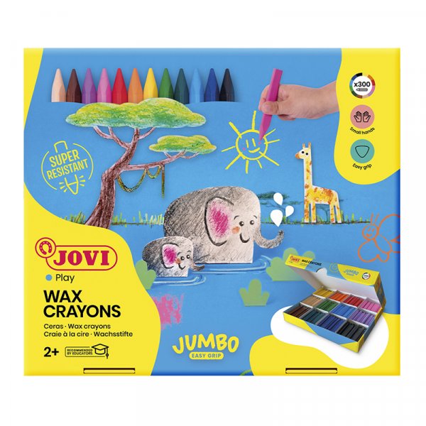 Crayon setti - Jovi - 300 kolmion muotoista vahavri 12 vriss