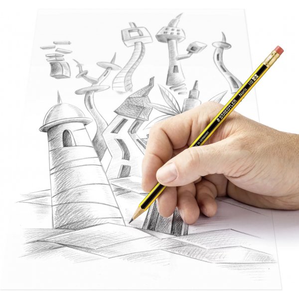 Noris Lyijykynät pyyhekumikärjellä HB - 3 kynää Noris Lyijykynät pyyhekumikärjellä HB - 3 kynää