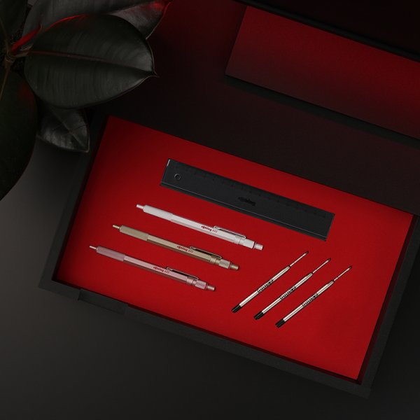 ROTRING 600 - Kuulakrkikyn - Keskikokoinen - Musta muste - Lahjarasia