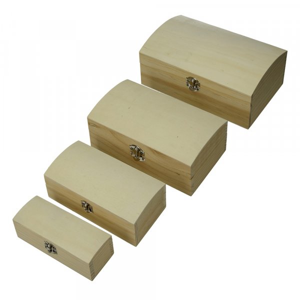 Puinen laatikkosarja 22 x 14 x 9 cm - ksittelemtn 4 osaa