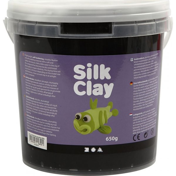 Silk Clay - musta - 650 g