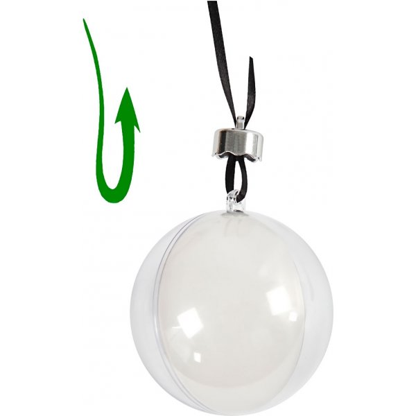 Koristepallo - läpinäkyvä - Ø8 cm - 5 kpl Koristepallo - läpinäkyvä - Ø8 cm - 5 kpl