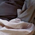 Asiakaskuva Pellavakangas Margareta - Vaaleanharmaa (743) Murskattu/rypistynyt