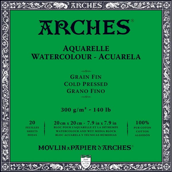 Akvarelliharkko Kylmpuristetut Arches 300g