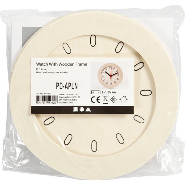 Puurunkoinen kello - Ø15 cm Puurunkoinen kello - Ø15 cm